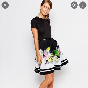 New Ted Baker dress, size 3 which is US 8 (M) forget me not trellis dress